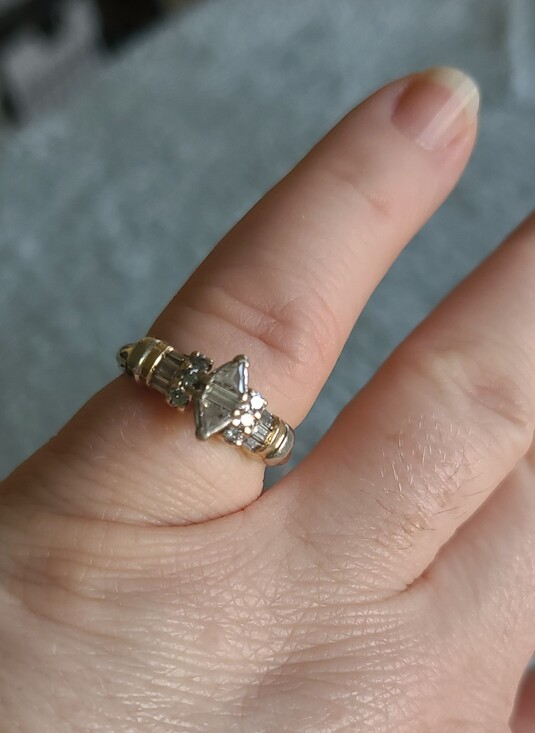 AM-G Jewelry - 14K AM-Gold Vintage Diamond Statement Ring